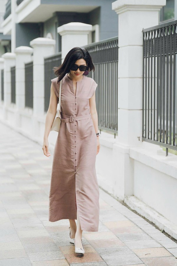  Dusky Rose Dress | Váy cổ tròn “Tro Hoa”