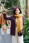 Silk Vest for elegant women/ brown